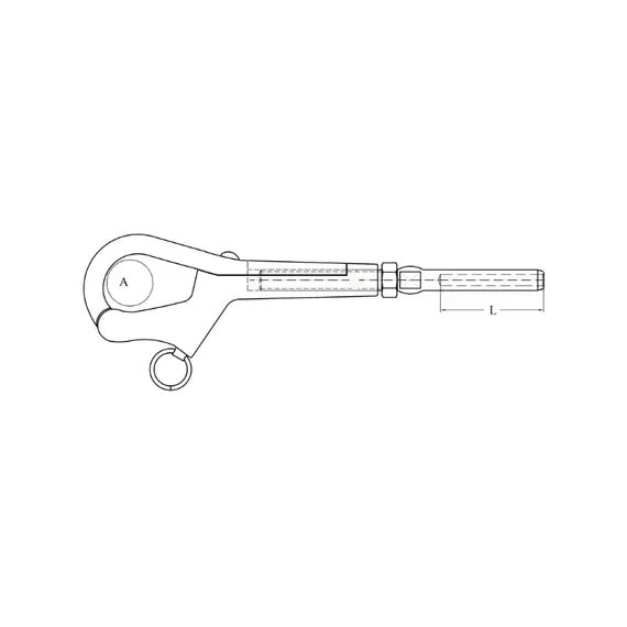AISI 316 Tendeur à vis M8 - diamètre 4mm, Diamètre, mm: 4, Fil de discussion: M8, 2 image AISI 316 Tendeur à vis M8 - diamètre 4mm, Diamètre, mm: 4, Fil de discussion: M8, 2 image