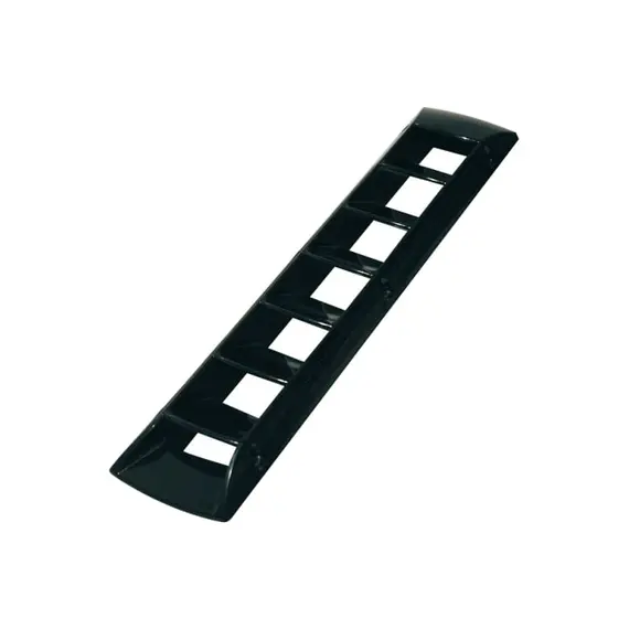 Black ABS Louver Vent - 457x87mm, Color: Black