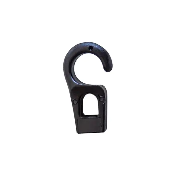 Crochet en nylon noir diamètre 6mm, Couleur: Black