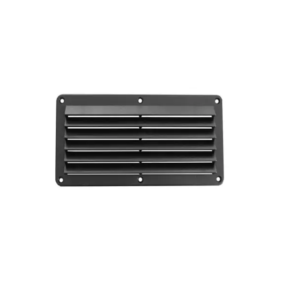 Évent à persiennes en nylon noir - 257x124mm, Couleur: Black