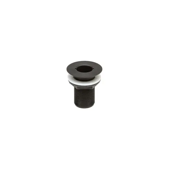 Black Recessed Through-hull - 1"1/2, Color: Black, Thread: M1"1/2