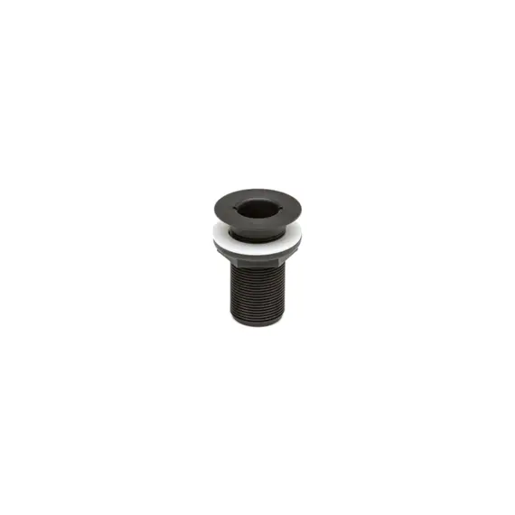 Black Recessed Through-hull - 1"1/4, Color: Black, Thread: M1"1/4