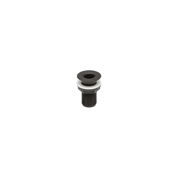 Black Recessed Through-hull - 1", Color: Black, Thread: M1"