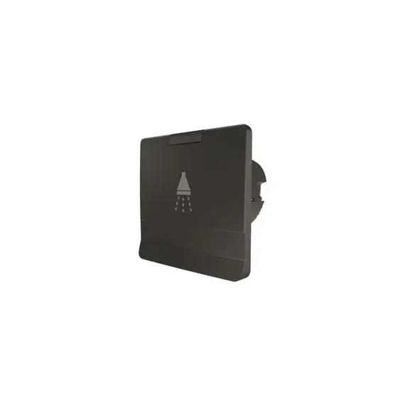 Carré noir encastré pour douche, Couleur: Black