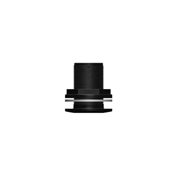 Black Threaded Through-hull - 2", Color: Black, Thread: M2"