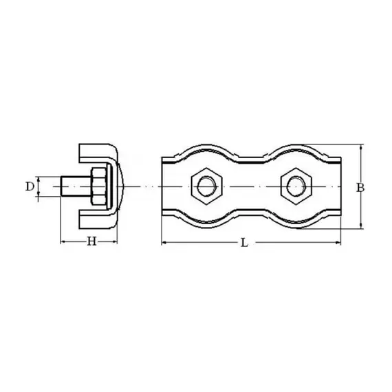 Pince à câble duplex - diamètre 4mm, Pour le diamètre de corde, mm: 4, 2 image Pince à câble duplex - diamètre 4mm, Pour le diamètre de corde, mm: 4, 2 image