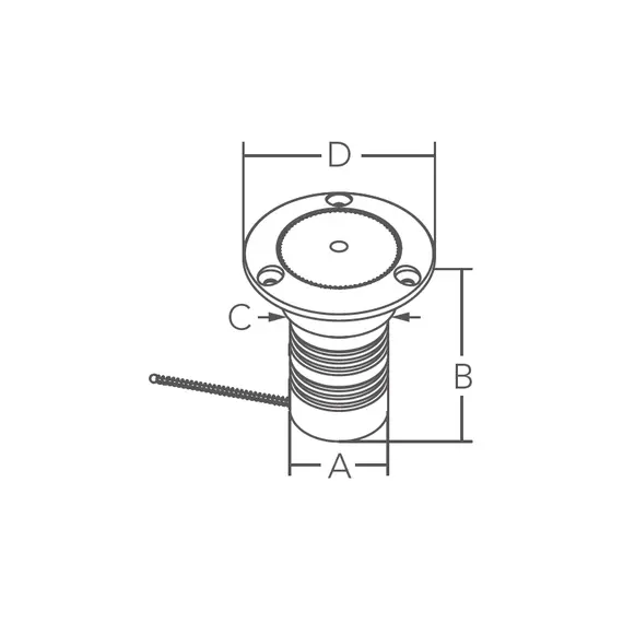 Fuel Deck Filler - diameter 50mm, Model: Fuel, 2 image Fuel Deck Filler - diameter 50mm, Model: Fuel, 2 image