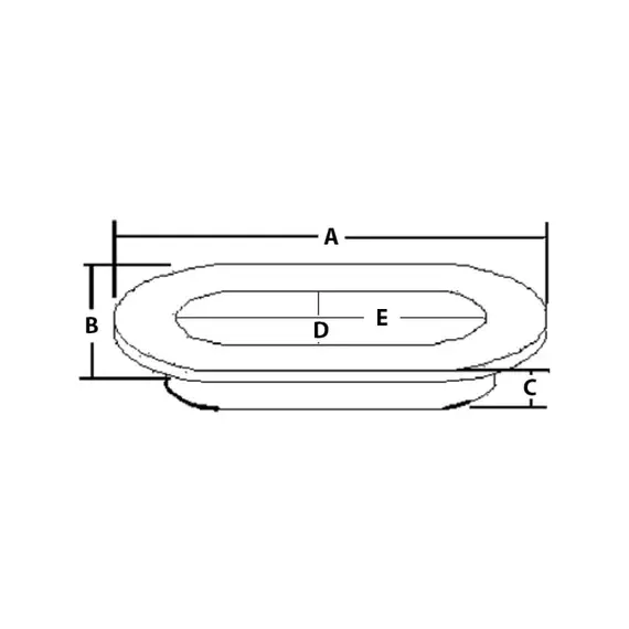 Hawse Hole - 140x62mm, 2 image Hawse Hole - 140x62mm, 2 image