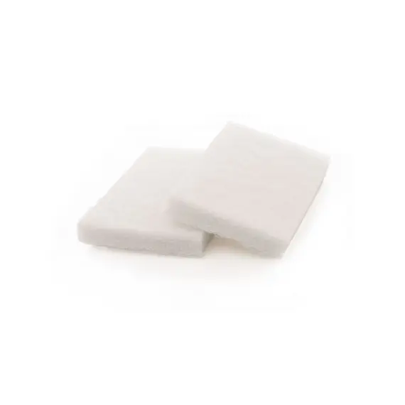 Light Abrasion Scrubpads - White, Model: Soft