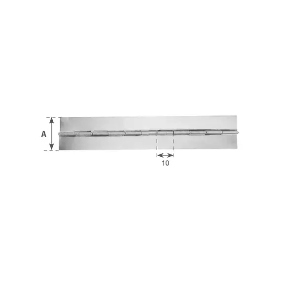 Mirror Polished S.S. Non-drilled Strip Hinge - 30x1.5mm, 2 image Mirror Polished S.S. Non-drilled Strip Hinge - 30x1.5mm, 2 image