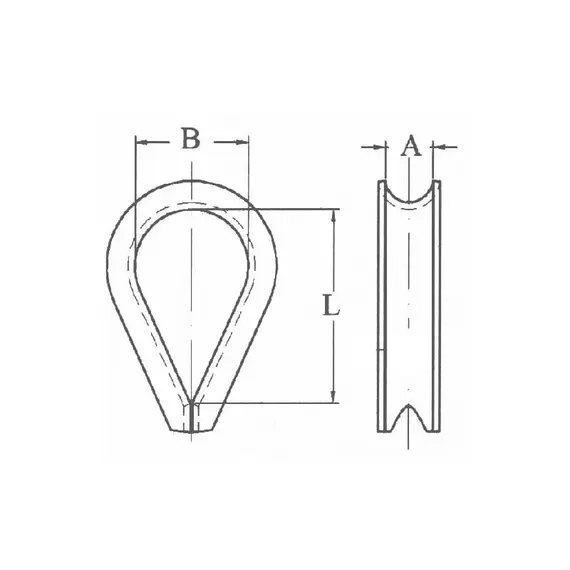 Nylon Thimble - diameter 16mm, For rope diameter, mm: 16, 2 image Nylon Thimble - diameter 16mm, For rope diameter, mm: 16, 2 image