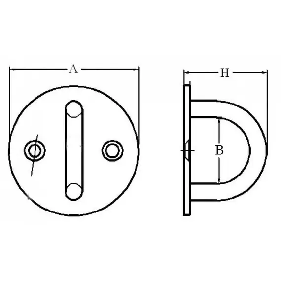 Œillet plat - 40x26mm, Dimensions, mm: 40x26, 2 image Œillet plat - 40x26mm, Dimensions, mm: 40x26, 2 image