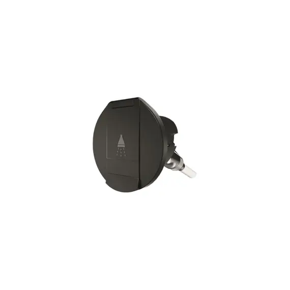 Douche dans un boîtier avec couvercle rond noir, Couleur: Black