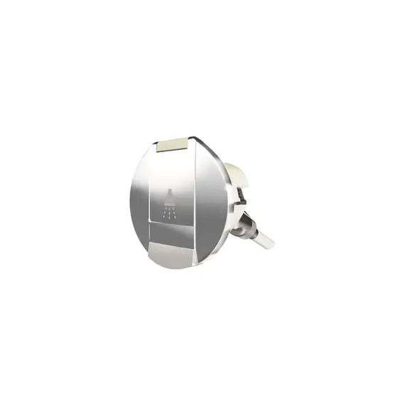 Douche dans un boîtier avec couvercle rond chromé, Couleur: Chrome