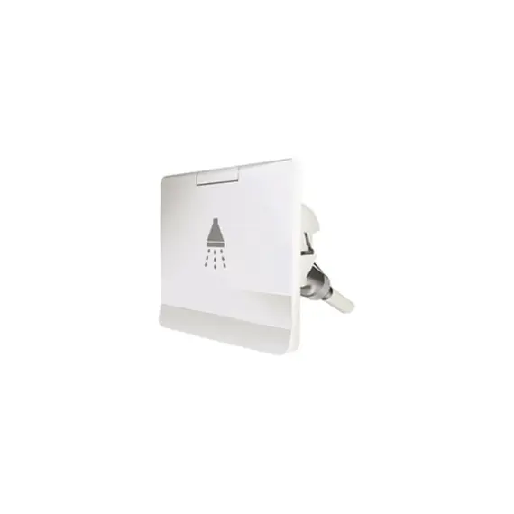 Douche dans un boîtier avec couvercle carré blanc, Couleur: White
