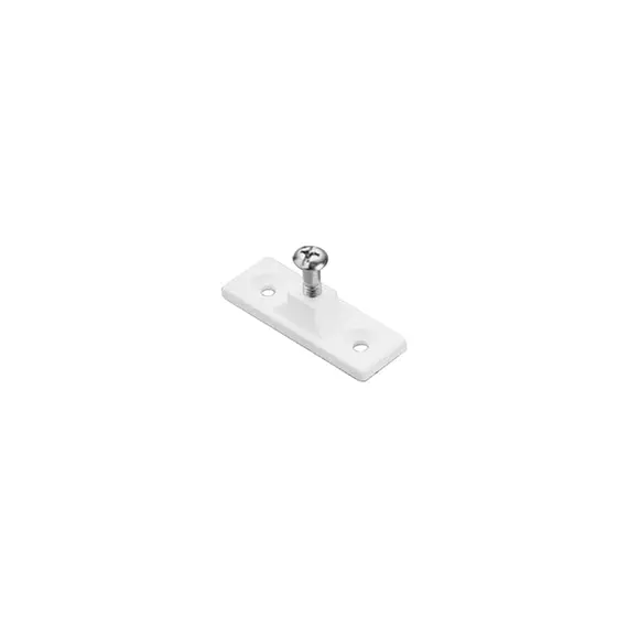 Support mural en nylon blanc Ø6.3x26mm, Couleur: White