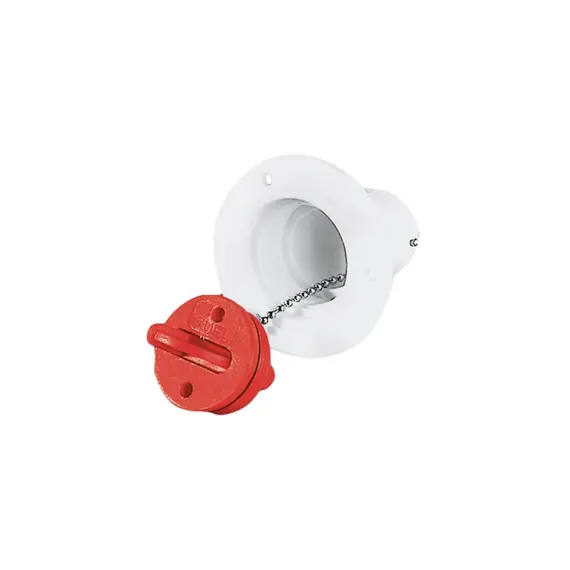 White Fuel Deck Filler diameter 50mm, Color: White