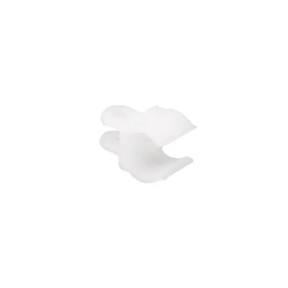 Clip de fourche en nylon blanc Ø25mm, Couleur: White