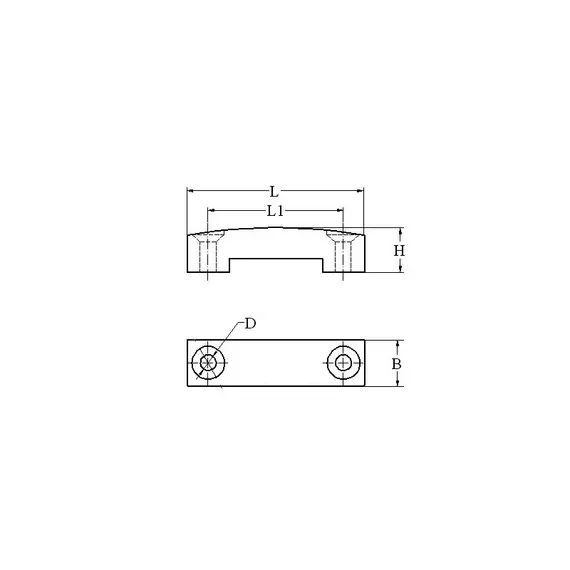 White Plastic Lacing Eye - 40mm, Color: White, Center distance, mm: 51, 2 image White Plastic Lacing Eye - 40mm, Color: White, Center distance, mm: 51, 2 image