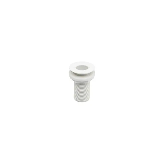 White Recessed Through-hull - 1"1/4, Color: White, Thread: M1"1/4
