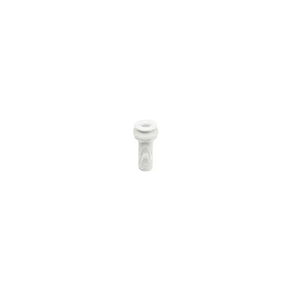 White Recessed Through-hull - 1/2", Color: White, Thread: M1/2"