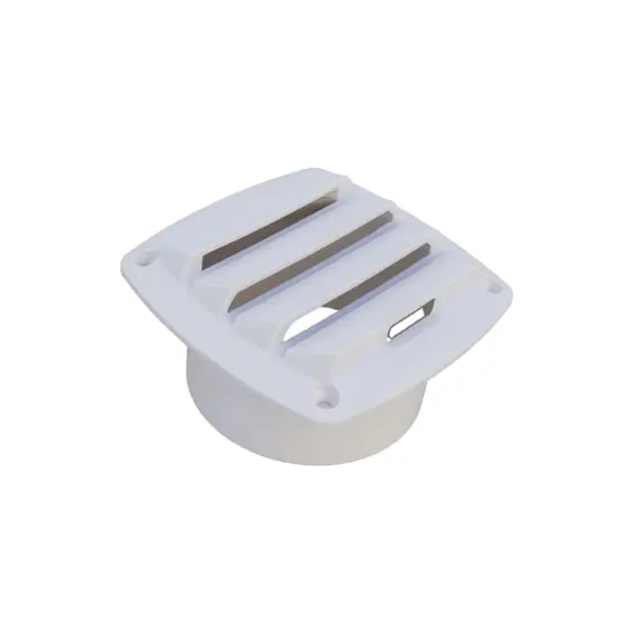 Vent rond blanc avec bride - 125x125mm, Dimensions, mm: 125x125, Couleur: White