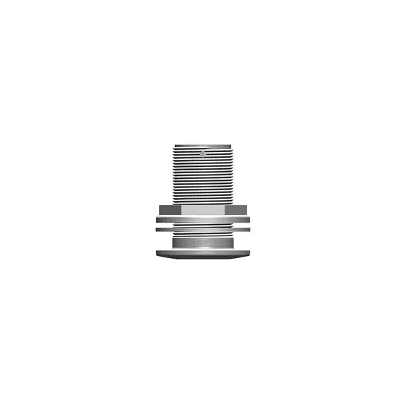 White Threaded Through-hull - 1"1/2, Color: White, Thread: M1"1/2