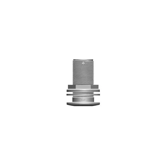 White Threaded Through-hull - 1"1/4, Color: White, Thread: M1"1/4