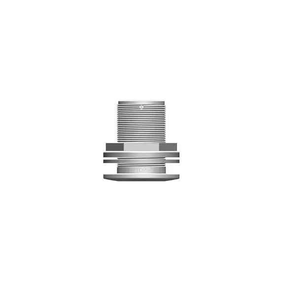 White Threaded Through-hull - 2", Color: White, Thread: M2"