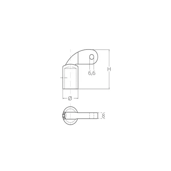 Curved Terminal Cap Ø25mm, Diameter, mm: 25, 2 image Curved Terminal Cap Ø25mm, Diameter, mm: 25, 2 image