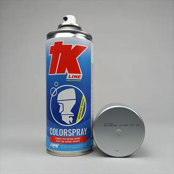 Marine Engine Spray Paint - Evinrude Silver 84 Met