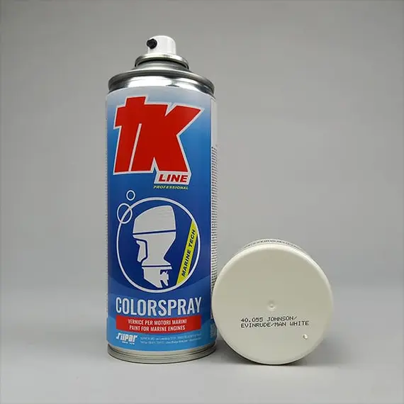 Peinture en aérosol pour moteur marin - Evinrude/Johnson/Man Blanc
