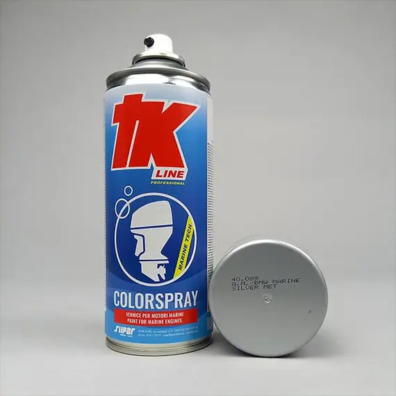 Peinture en aérosol pour moteur marin - GM/BMW argent mét.
