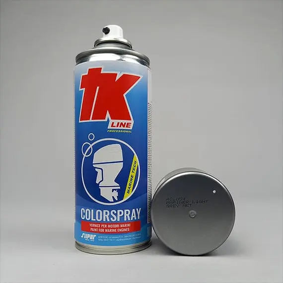 Peinture en aérosol pour moteur marin - Gris clair Mariner Met