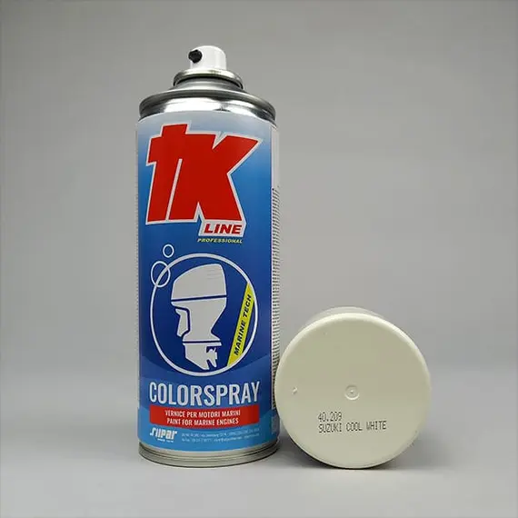 Peinture en aérosol pour moteur marin - Blanc Cool Suzuki