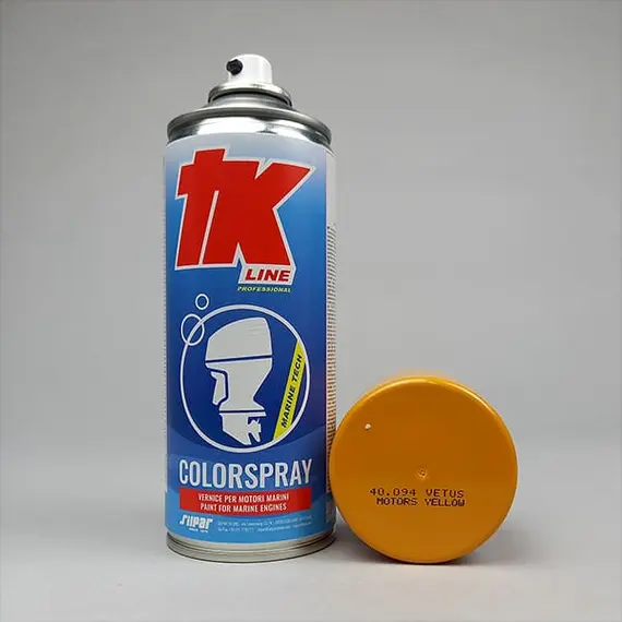 Peinture en spray pour moteur marin - Jaune Vetus Motors