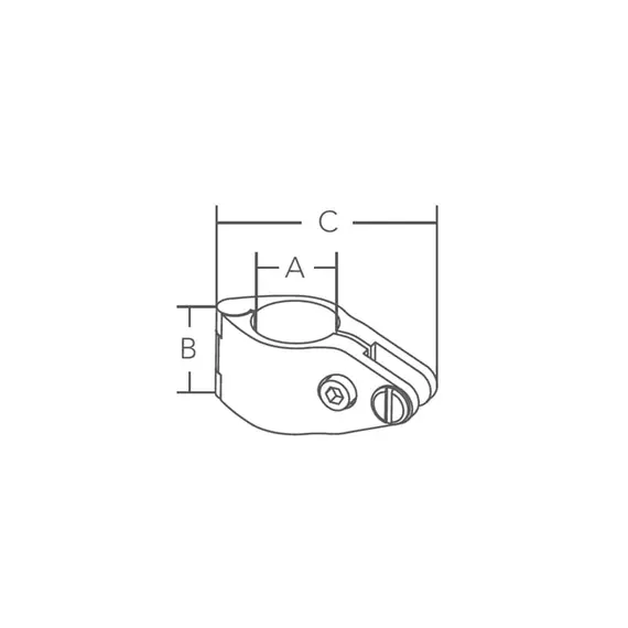 Ouverture de la glissière de mâchoire avec vis - Ø25mm, Diamètre, mm: 25, 3 image Ouverture de la glissière de mâchoire avec vis - Ø25mm, Diamètre, mm: 25, 3 image