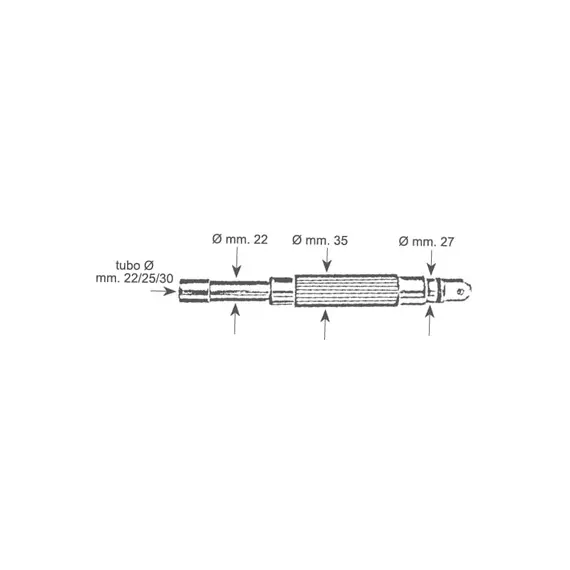 Tendeur à vis pour tube de bimini Ø22mm, Diamètre du tube, mm: 22, 2 image Tendeur à vis pour tube de bimini Ø22mm, Diamètre du tube, mm: 22, 2 image