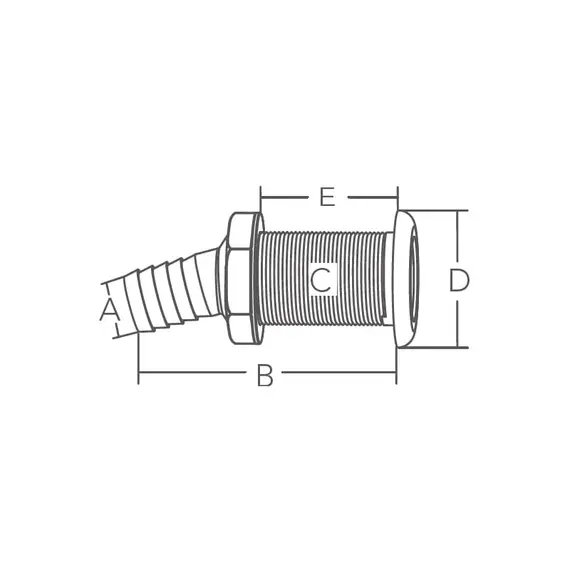 15° Stalon Side Deck Drain - Ø38mm, 2 image 15° Stalon Side Deck Drain - Ø38mm, 2 image