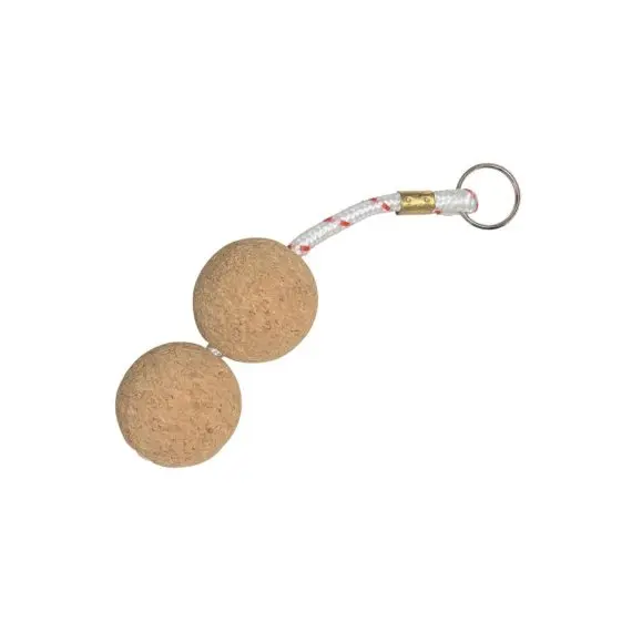 Cork Ball Keychain - Brass Ring - 50mm