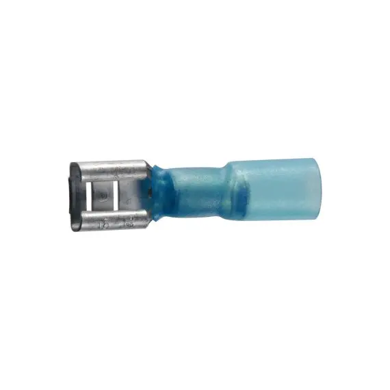 Ensemble de clips thermorétractables femelles - Bleu, 6,3mm