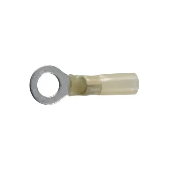 Cosse à œil thermorétractable 8mm Jaune - Lot de 4