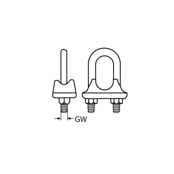 Pince pour câble - Ø10mm - Acier inoxydable A4