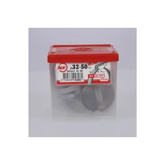 Pince à bande complète en acier inoxydable W4 9mm 32-50mm