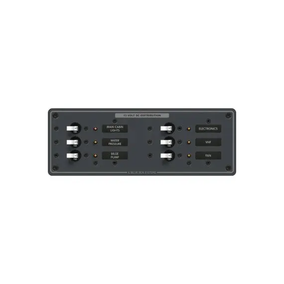 Panneau CC - 6 interrupteurs blancs - 100A