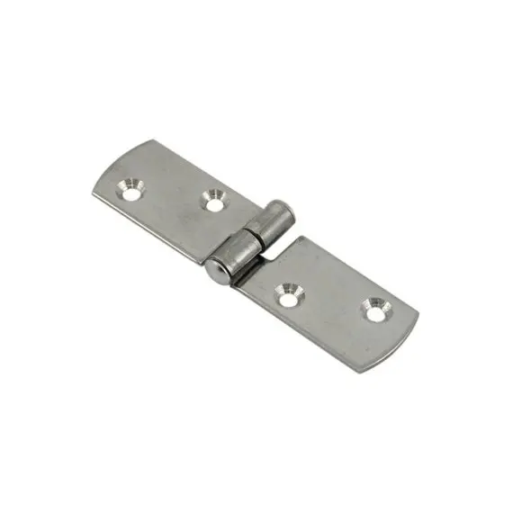 Charnière ronde en acier inoxydable - 75x20mm - Lot de 2