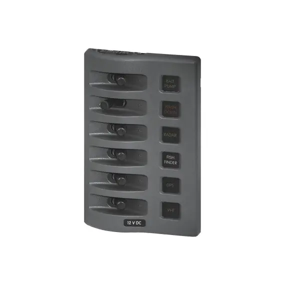 Panneau Weatherdeck 12V IP67 - 6 interrupteurs