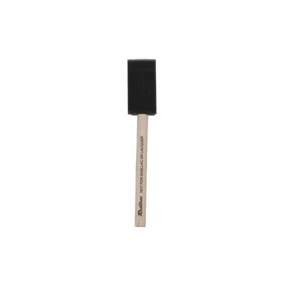 Pinceau en mousse incliné 4P - Manche en bois