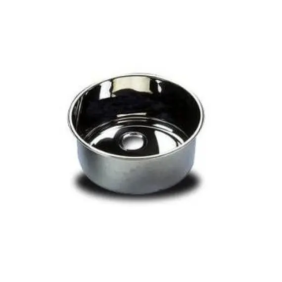 Polished Stainless Steel Round Sink Ø36cm - Side D