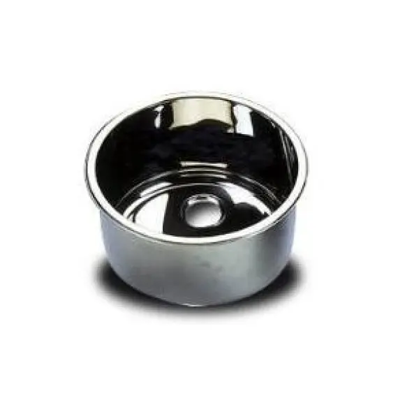 Hemispherical Sink - Polished Steel 26x12 cm